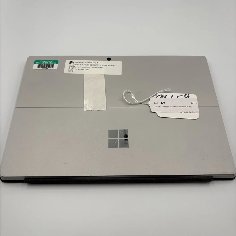 Microsoft Silver Tablet-Laptop with Black Detachable Keyboard